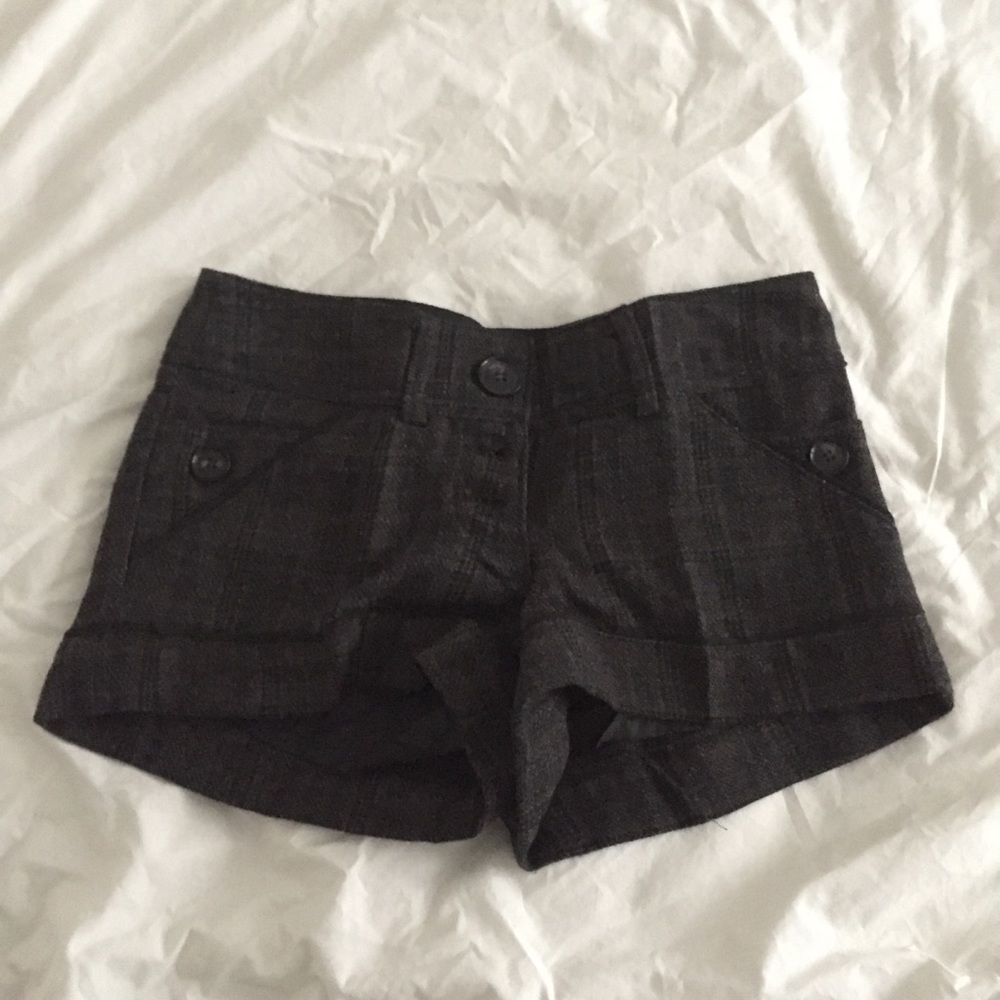 NWT! Wool blend tweed mini shorts